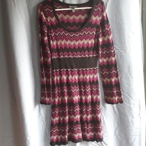 INC Purple/black/silver sweater dress